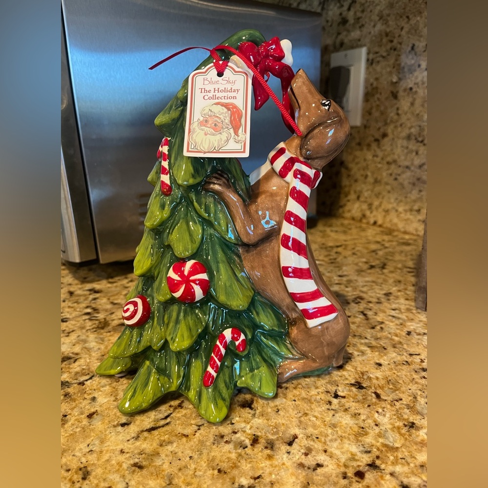 Blue Sky The Holiday Collection Christmas Tree with Dachshund Doxie Figurine